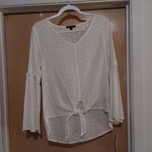 Signature Studio Cream Eyelet Women's Blouse